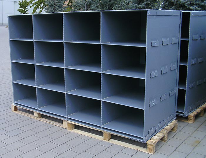 Gefache Drehstabelbox, Rücktransport