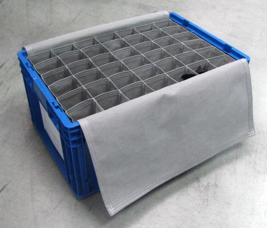 Sonderlösung Drehstabelbox, Rücktransport