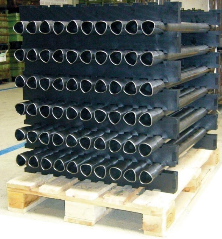 Sonderlösung Drehstabelbox, Rücktransport